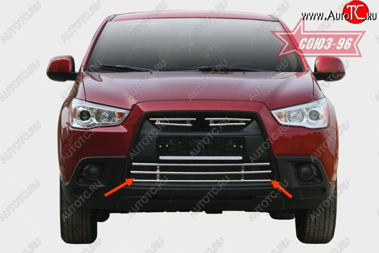 5 579 р. Декоративный элемент воздухозаборника Souz-96 (d16) Mitsubishi ASX дорестайлинг (2010-2012)  с доставкой в г. Владивосток