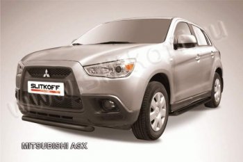 Защита переднего бампера из труб d57 Slitkoff Mitsubishi (Митсубиси) ASX (АСХ) (2010-2012) дорестайлинг