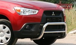 8 999 р. Защита переднего бампера Souz-96 (d60) Mitsubishi ASX дорестайлинг (2010-2012)  с доставкой в г. Владивосток. Увеличить фотографию 2