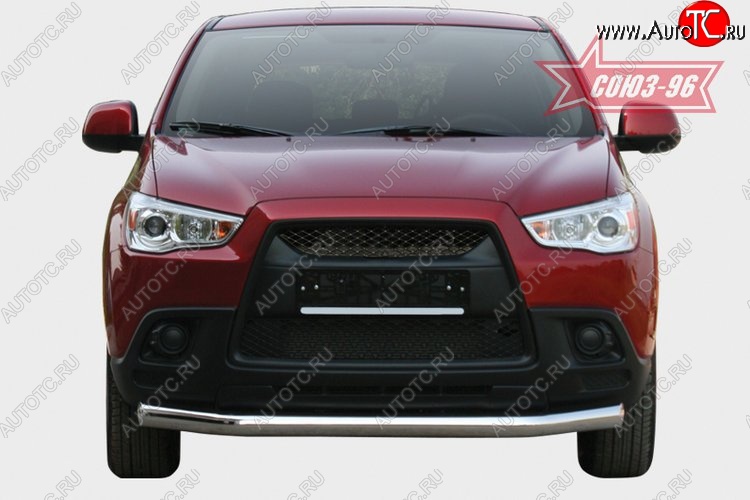 8 234 р. Защита переднего бампера Souz-96 (d76) Mitsubishi ASX дорестайлинг (2010-2012)  с доставкой в г. Владивосток