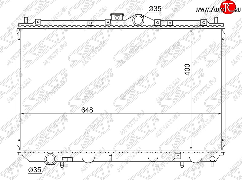 7 699 р. Радиатор двигателя (пластинчатый, 1.6, МКПП) SAT  Mitsubishi Carisma (1996-2004)  с доставкой в г. Владивосток