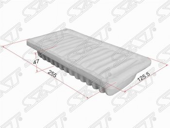 Фильтр воздушный двигателя SAT (255х125.5х47 mm) Mitsubishi (Митсубиси) Colt (Кольт) ( Z20, Z30 хэтчбэк 3 дв.,  Z30) (2002-2009) Z20, Z30 хэтчбэк 3 дв., Z30 дорестайлинг, хэтчбэк 5 дв. дорестайлинг