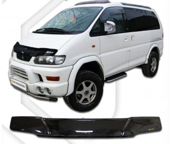 Дефлектор капота CA-Plastiс Mitsubishi (Митсубиси) Delica (Делика)  4 (1997-2007) 4 рестайлинг