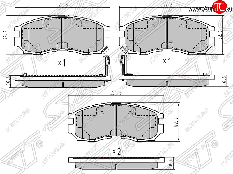 1 399 р. Колодки тормозные SAT (передние)  Mitsubishi Eclipse - Mirage  CJ,CK,CL,CM  с доставкой в г. Владивосток