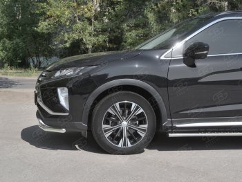 14 999 р. Защита переднего бампера (Ø42 мм, нержавейка) SLITKOFF  Mitsubishi Eclipse Cross  GK (2017-2021) дорестайлинг  с доставкой в г. Владивосток. Увеличить фотографию 3