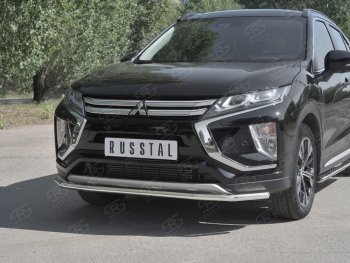 14 999 р. Защита переднего бампера (Ø42 мм, нержавейка) SLITKOFF  Mitsubishi Eclipse Cross  GK (2017-2021) дорестайлинг  с доставкой в г. Владивосток. Увеличить фотографию 4