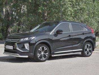 16 999 р. Защита переднего бампера (Ø63 мм, нержавейка) SLITKOFF  Mitsubishi Eclipse Cross  GK (2017-2021) дорестайлинг  с доставкой в г. Владивосток. Увеличить фотографию 2