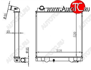 13 999 р. Радиатор двигателя (пластинчатый, МКПП) SAT Mitsubishi Fuso Canter (2000-2007)  с доставкой в г. Владивосток