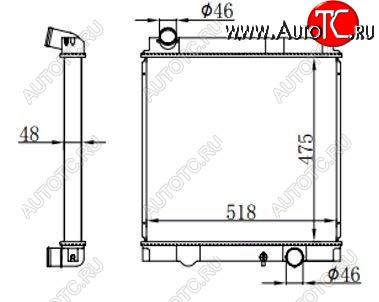 11 249 р. Радиатор двигателя (пластинчатый, МКПП) SAT Mitsubishi Fuso Canter (2000-2007)  с доставкой в г. Владивосток