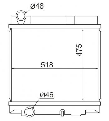 Радиатор SAT (пластинчатый) Mitsubishi Fuso Canter (2000-2007)