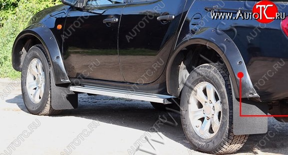 27 849 р. Накладки на колёсные арки RA (усиленные)  Mitsubishi L200  5 KK,KL (2015-2019) дорестайлинг (Поверхность глянец (под окраску), Неокрашенные)  с доставкой в г. Владивосток