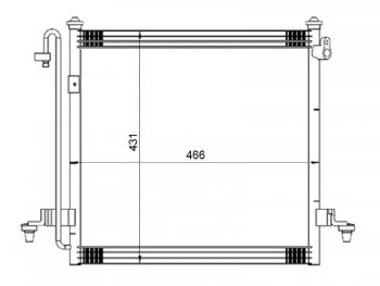 Радиатор кондиционера SAT Mitsubishi (Митсубиси) L200 (л) ( 4,  5 KK,KL) (2006-2022) 4, 5 KK,KL  дорестайлинг, рестайлинг