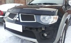 1 499 р. Сетка в решетку радиатора Russtal Mitsubishi Pajero Sport PB дорестайлинг (2008-2013) (черная)  с доставкой в г. Владивосток. Увеличить фотографию 4