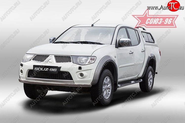 13 904 р. Овальная защита переднего бампера (d75х42) Souz-96 Mitsubishi L200 4  дорестайлинг (2006-2014)  с доставкой в г. Владивосток