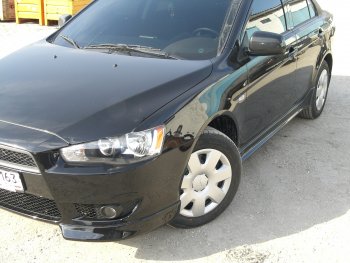 5 499 р. Пороги накладки INTENSE 2.0  Mitsubishi Lancer  10 (2007-2017) седан дорестайлинг, седан рестайлинг, хэтчбек 5 дв рестайлинг (Неокрашенные)  с доставкой в г. Владивосток. Увеличить фотографию 3