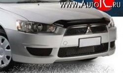 Дефлектор капота NovLine (короткий) Mitsubishi Lancer 10 седан дорестайлинг (2007-2010)