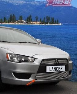 Декоративный элемент воздухозаборника Souz-96 (d10) Mitsubishi Lancer 10 седан рестайлинг (2011-2017)