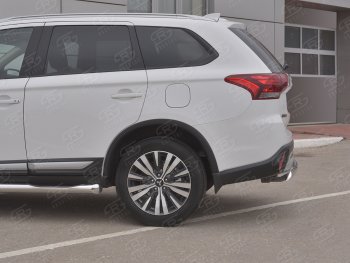 15 999 р. Защита заднего бампера (Ø75x42 мм, нержавейка) Russtal Mitsubishi Outlander GF 3-ий рестайлинг (2018-2022)  с доставкой в г. Владивосток. Увеличить фотографию 3