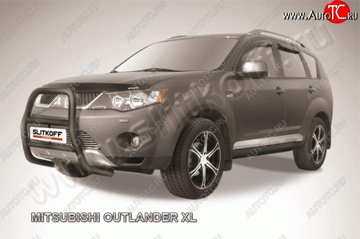 20 449 р. Кенгурятник d57 высокий  Mitsubishi Outlander  XL (2005-2009) (CW)  дорестайлинг (Цвет: серебристый)  с доставкой в г. Владивосток