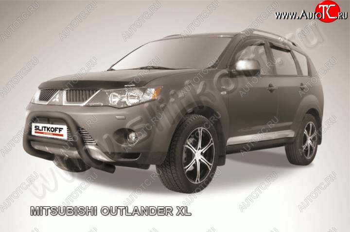 25 999 р. Кенгурятник d76 низкий Mitsubishi Outlander XL (CW)  дорестайлинг (2005-2009) (Цвет: серебристый)  с доставкой в г. Владивосток