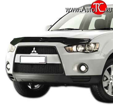 2 879 р. Дефлектор капота NovLine  Mitsubishi Outlander  XL (2010-2013) (CW)  рестайлинг  с доставкой в г. Владивосток