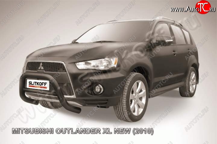 25 999 р. Кенгурятник d76 низкий  Mitsubishi Outlander  XL (2010-2013) (CW)  рестайлинг (Цвет: серебристый)  с доставкой в г. Владивосток