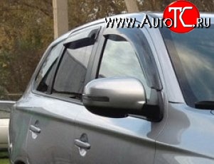 999 р. Комплект дефлекторов окон (ветровиков) 4 шт. Russtal Mitsubishi Outlander GF дорестайлинг (2012-2014)  с доставкой в г. Владивосток