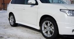 6 199 р. Пороги накладки Broomer Design  Mitsubishi Outlander  GF (2012-2014) дорестайлинг (Неокрашенные)  с доставкой в г. Владивосток. Увеличить фотографию 3