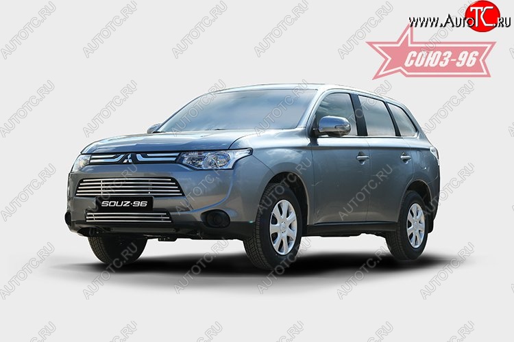 9 899 р. Декоративные элементы воздухозаборника Souz-96 (d16) Mitsubishi Outlander GF дорестайлинг (2012-2014)  с доставкой в г. Владивосток