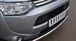 15 549 р. Одинарная защита переднего бампера диаметром 63 мм SLITKOFF Mitsubishi Outlander GF дорестайлинг (2012-2014)  с доставкой в г. Владивосток. Увеличить фотографию 2