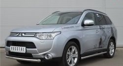 15 549 р. Одинарная защита переднего бампера диаметром 63 мм SLITKOFF Mitsubishi Outlander GF дорестайлинг (2012-2014)  с доставкой в г. Владивосток. Увеличить фотографию 4