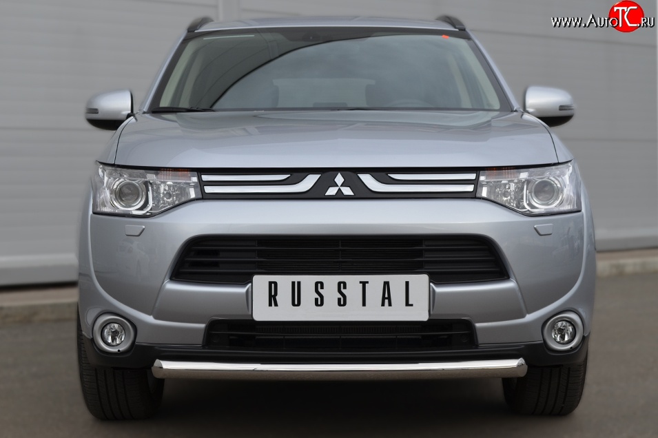 15 549 р. Одинарная защита переднего бампера диаметром 63 мм SLITKOFF Mitsubishi Outlander GF дорестайлинг (2012-2014)  с доставкой в г. Владивосток