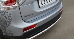 15 549 р. Одинарная защита заднего бампера из трубы диаметром 63 мм SLITKOFF  Mitsubishi Outlander  GF (2012-2014) дорестайлинг  с доставкой в г. Владивосток. Увеличить фотографию 2