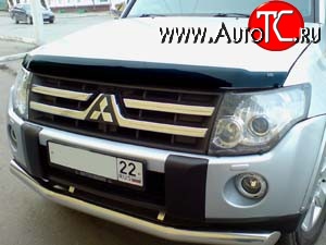 3 089 р. Дефлектор капота NovLine Mitsubishi Pajero 4 V90 дорестайлинг (2006-2011)  с доставкой в г. Владивосток