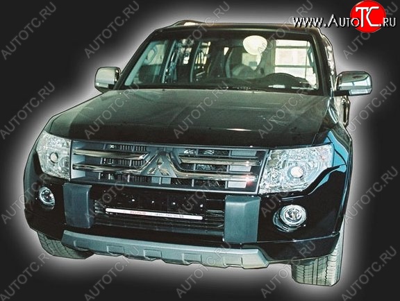 11 549 р. Накладка на передний бампер (Wagon) CT Mitsubishi Pajero 4 V90 дорестайлинг (2006-2011) (Неокрашенная)  с доставкой в г. Владивосток