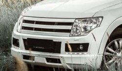 8 199 р. Решётка радиатора BROOMER Design Mitsubishi Pajero 4 V90 дорестайлинг (2006-2011) (Неокрашенная)  с доставкой в г. Владивосток. Увеличить фотографию 3