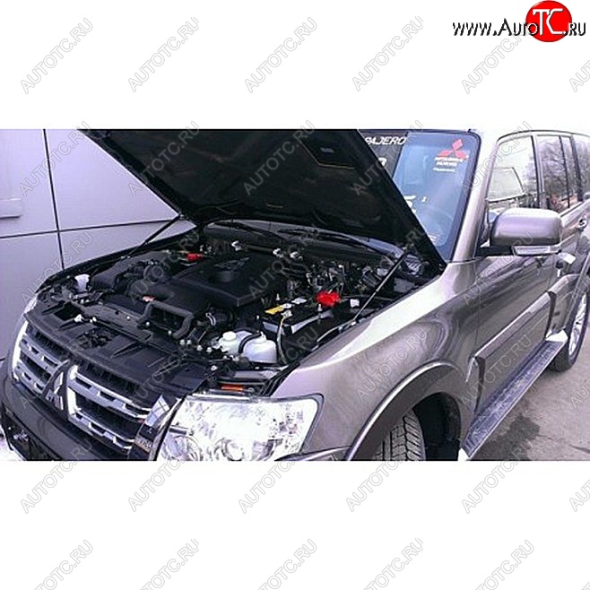 2 349 р. Упоры капота Russtal Mitsubishi Pajero 4 V90 дорестайлинг (2006-2011)  с доставкой в г. Владивосток