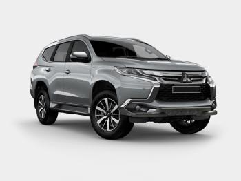 Защита переднего бампера (Ø63 мм с клыками, окрашенная) SLITKOFF Mitsubishi (Митсубиси) Pajero Sport (Паджеро)  QE (2015-2021) QE дорестайлинг  (цвет черный муар)