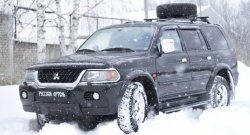 879 р. Зимняя заглушка решетки переднего бампера РА  Mitsubishi Pajero Sport  PA (1996-2004) дорестайлинг  с доставкой в г. Владивосток. Увеличить фотографию 6