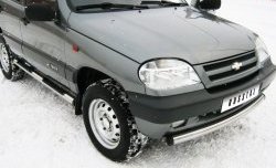 15 499 р. Одинарная защита переднего бампера SLITKOFF диаметром 63 мм  Chevrolet Niva  2123 (2002-2008), Лада 2123 (Нива Шевроле) (2002-2008)  с доставкой в г. Владивосток. Увеличить фотографию 2