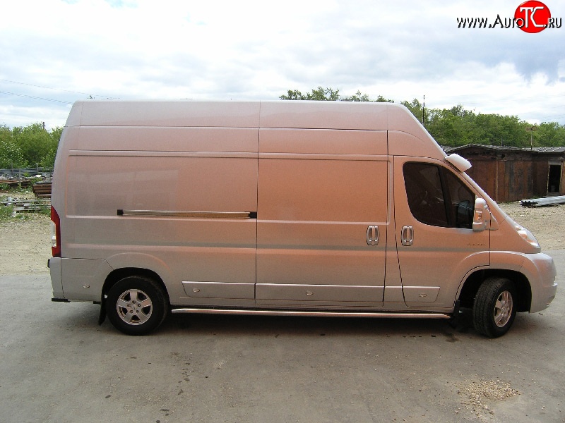 21 399 р. Защита порогов Russtal Fiat Ducato 250 (2006-2014) (Защита порогов с со скосами на торцах (вариант 1))  с доставкой в г. Владивосток