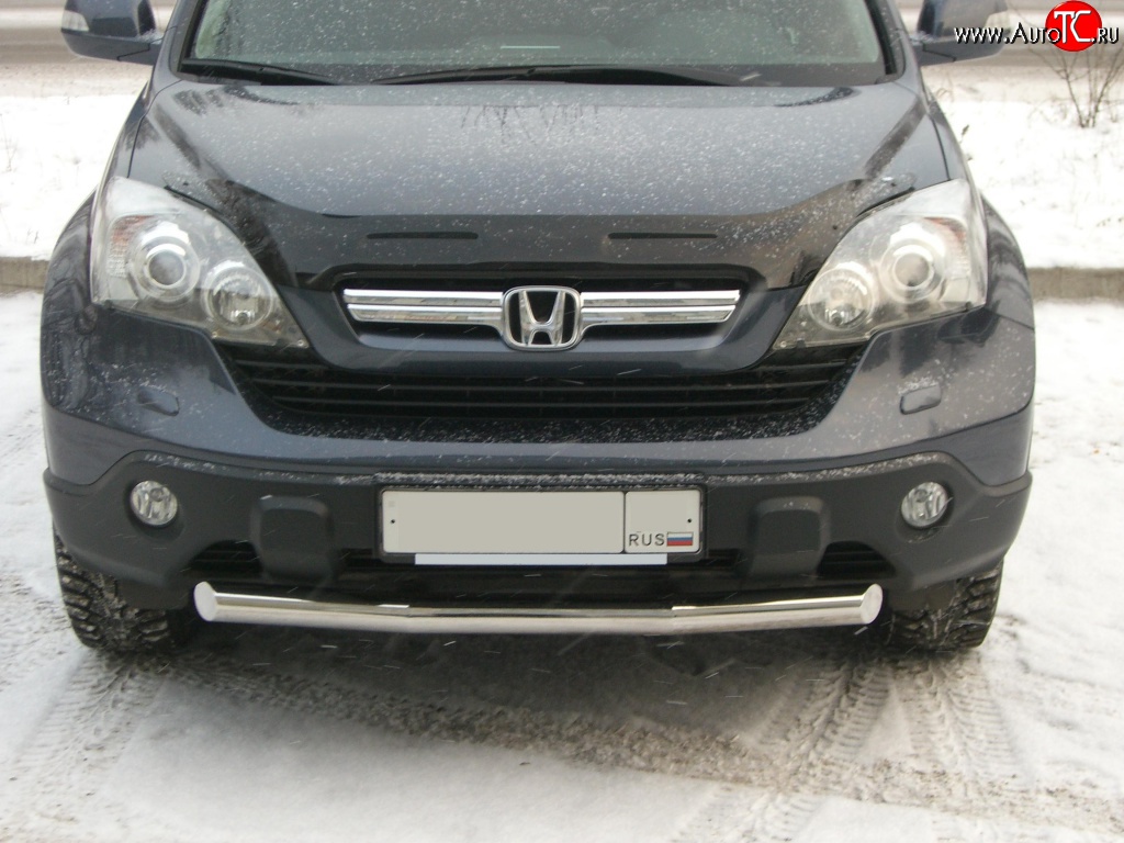 17 549 р. Одинарная защита переднего бампера SLITKOFF 70 мм  Honda CR-V  RE1,RE2,RE3,RE4,RE5,RE7 (2007-2010) дорестайлинг  с доставкой в г. Владивосток