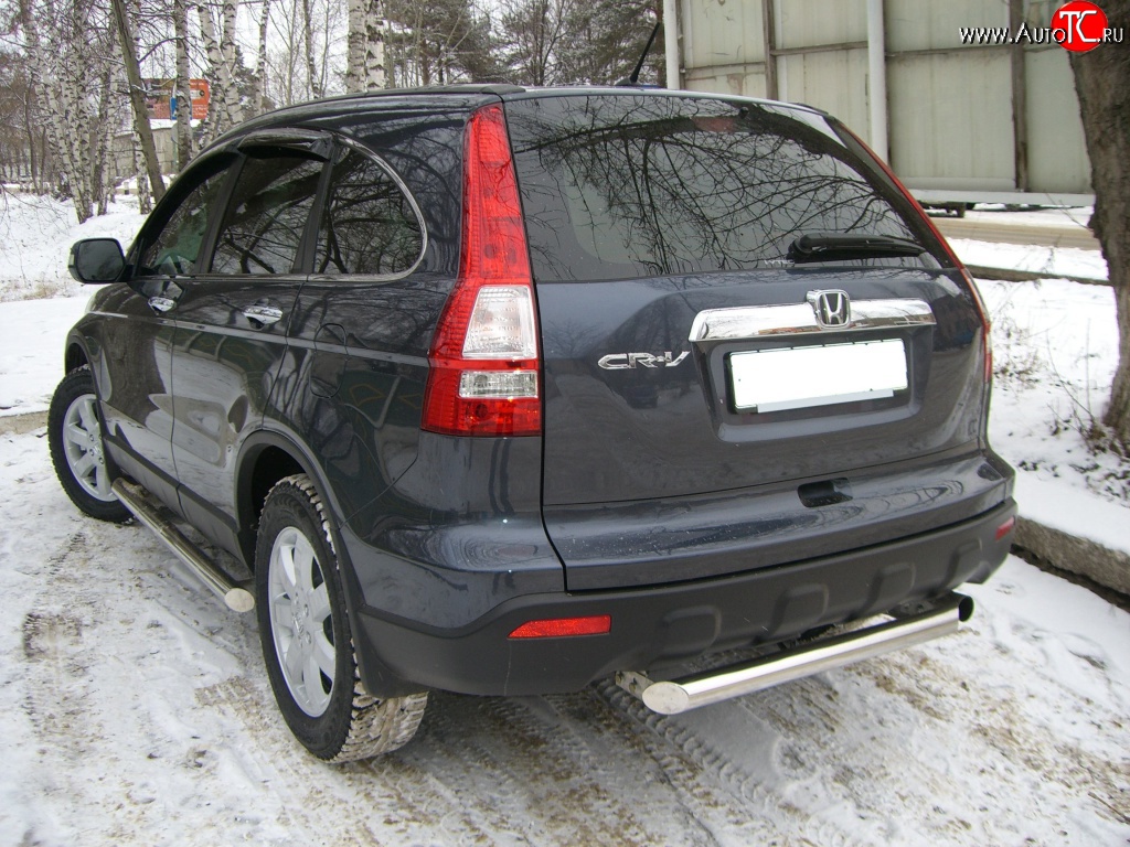 17 899 р. Одинарная защита заднего бампера SLITKOFF диаметром 70 мм  Honda CR-V  RE1,RE2,RE3,RE4,RE5,RE7 (2007-2010) дорестайлинг  с доставкой в г. Владивосток