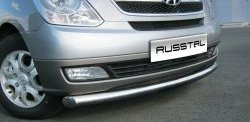 18 599 р. Одинарная защита переднего бампера SLITKOFF 76 мм  Hyundai Starex/Grand Starex/H1  TQ (2007-2018) дорестайлинг, рестайлинг  с доставкой в г. Владивосток. Увеличить фотографию 2