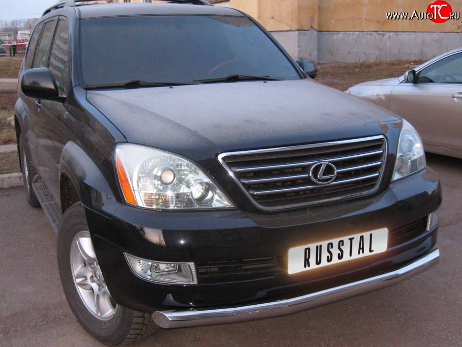 20 449 р. Одинарная защита переднего бампера SLITKOFF 76 мм  Lexus GX470  J120 (2002-2007) дорестайлинг  с доставкой в г. Владивосток