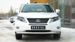 12 949 р. Одинарная защита переднего бампера SLITKOFF диаметром 76 мм Lexus RX270 AL10 дорестайлинг (2010-2012)  с доставкой в г. Владивосток. Увеличить фотографию 2