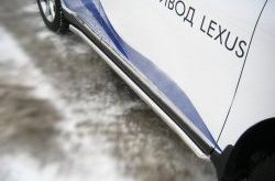 22 499 р. Защита порогов SLITKOFF из круглой трубы диаметром 63 мм Lexus RX350 AL10 дорестайлинг (2008-2012)  с доставкой в г. Владивосток. Увеличить фотографию 2