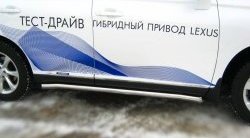 22 499 р. Защита порогов SLITKOFF из круглой трубы диаметром 63 мм Lexus RX350 AL10 дорестайлинг (2008-2012)  с доставкой в г. Владивосток. Увеличить фотографию 3