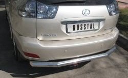 16 899 р. Защита заднего бампера (Ø63 мм, нержавейка) SLITKOFF  Lexus RX300  XU30 - RX350  XU30  с доставкой в г. Владивосток. Увеличить фотографию 2