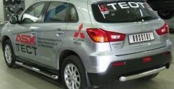 16 999 р. Защита заднего бампера (Ø63 мм, нержавейка) SLITKOFF  Mitsubishi ASX (2010-2012) дорестайлинг  с доставкой в г. Владивосток. Увеличить фотографию 3